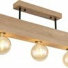 Deckenlampe - dunkelbraun - Holzoptik - 60 cm breit