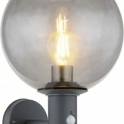 LED-Außenwandleuchte - schwarz - mit Bewegungssensor