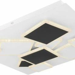 LED-Deckenleuchte - schwarz-weiß - dimmbar - mit Fernbedienung