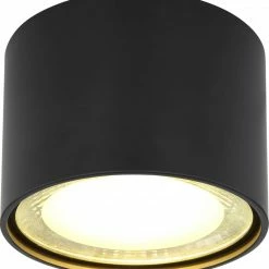 LED-Deckenleuchte - schwarz matt - Ø 11,3 cm