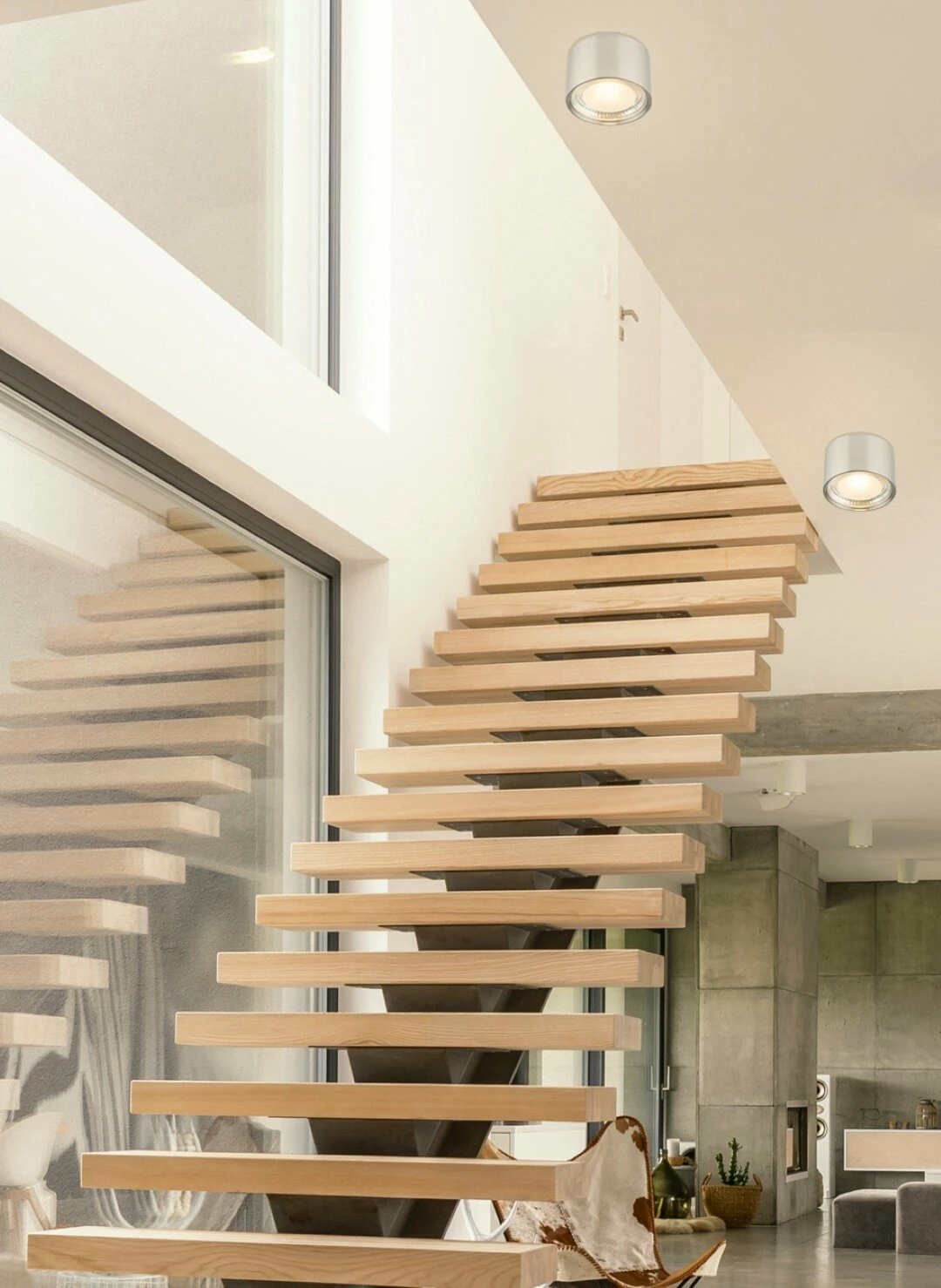 LED-Deckenleuchte - Nickel matt - Ø 11,3 cm – Bild 2