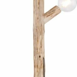 Standlampe - schwarz matt-natur - Metall-Holz - 150 cm