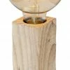 Tischlampe - schwarz-dunkelbraun - Holz-Metall - 15 cm