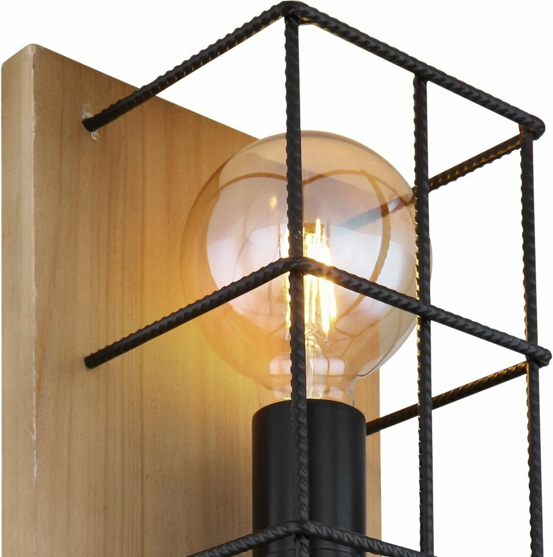 Wandleuchte - naturfarben-schwarz - 43 cm – Bild 3