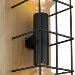 Wandleuchte - naturfarben-schwarz - 43 cm