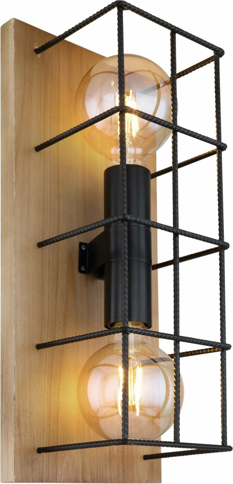 Wandleuchte - naturfarben-schwarz - 43 cm