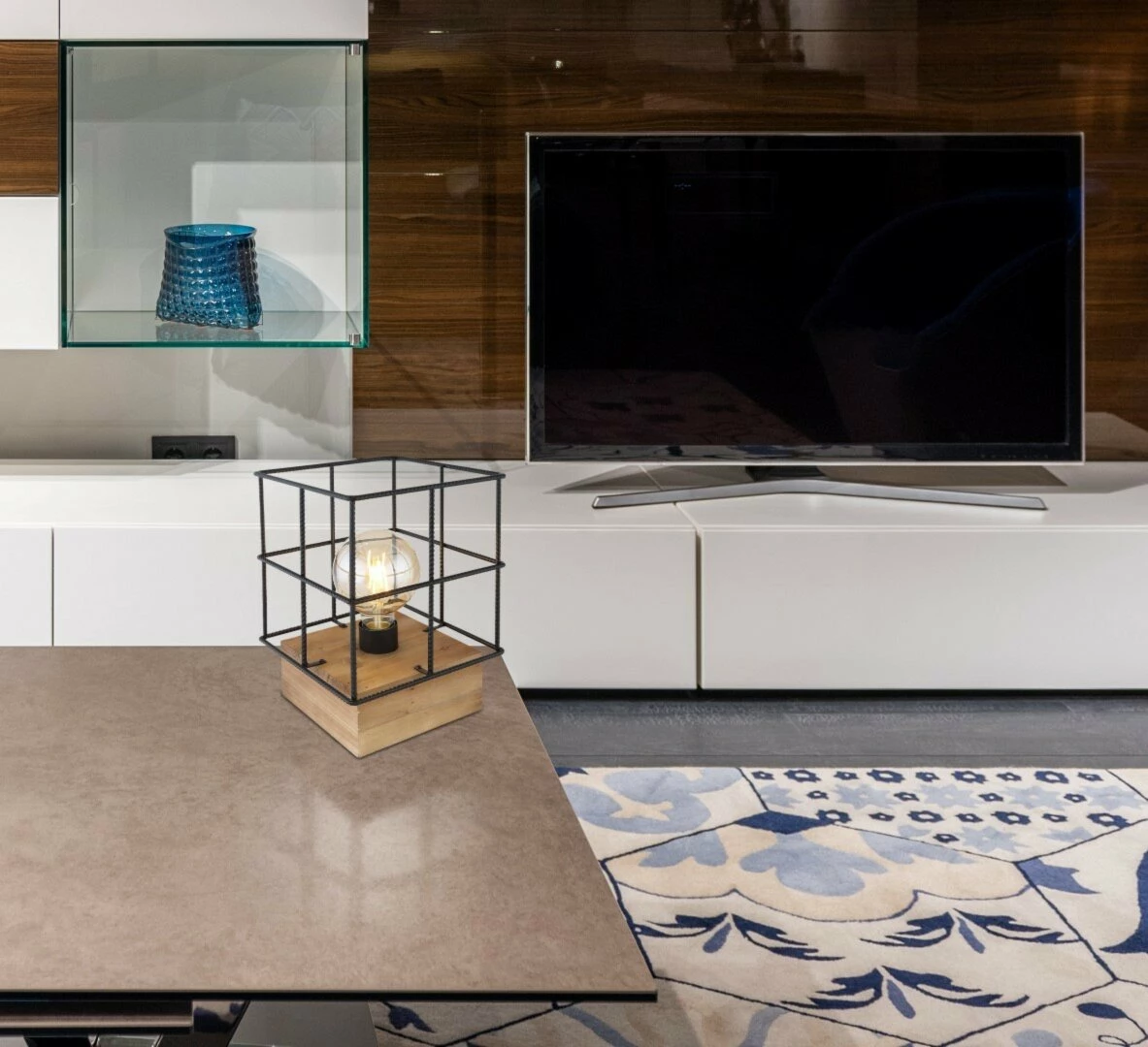 Tischleuchte - naturfarben-schwarz - 26,5 cm hoch – Bild 2