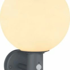 LED-Außenleuchte - anthrazit-weiß - Edelstahl - mit Sensor