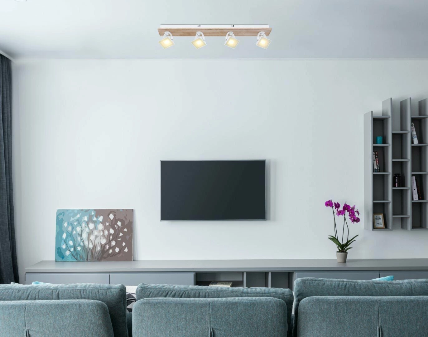 LED-Deckenleuchte - weiß - 4-flammig – Bild 2