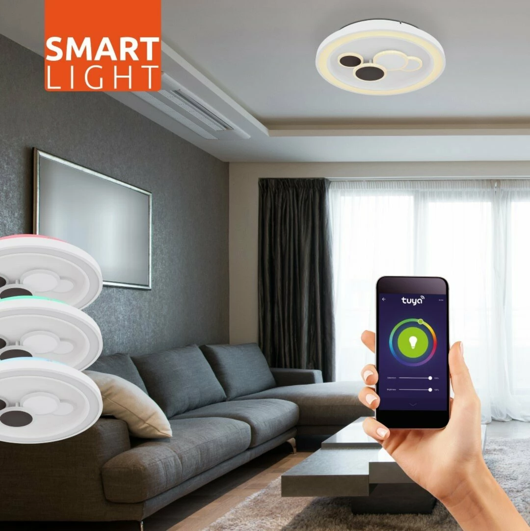 LED-RGB-Deckenleuchte - weiß - Smart Home - Ø 48 cm – Bild 2