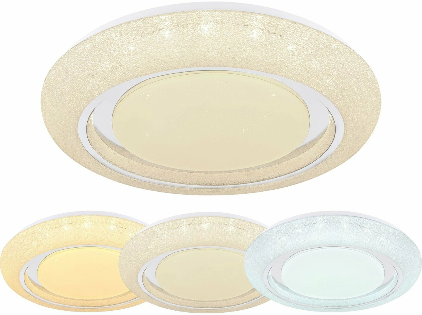 LED-Deckenleuchte - weiß - dimmbar - mit Fernbedienung – Bild 3