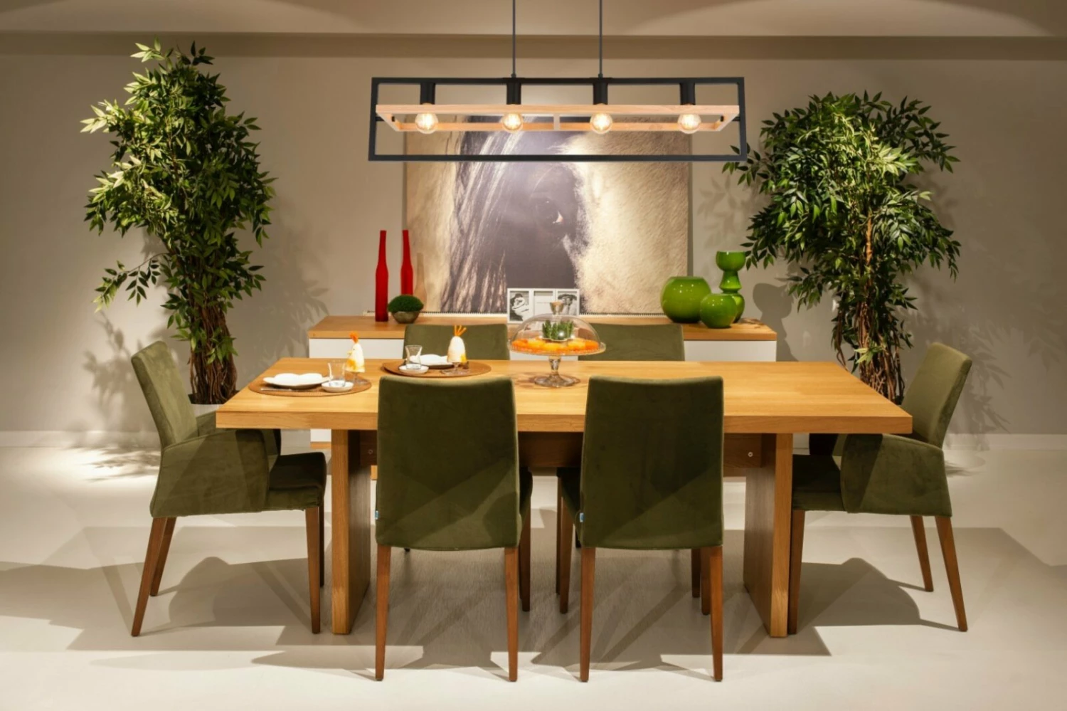 Pendelleuchte - dunkelbraun-schwarz - Holz-Metall - 150 cm – Bild 2