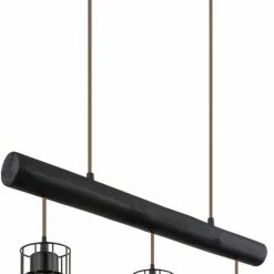 Hängeleuchte - schwarz - 140 cm - 3-flammig