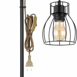 Tischleuchte - schwarz - Wippschalter - 55 cm