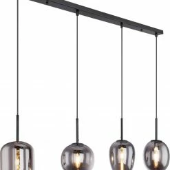Hängeleuchte - schwarz-grau - 120 cm - 4-flammig