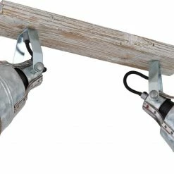 Deckenstrahler - weiß-goldfarben - 38 cm - 2-flammig