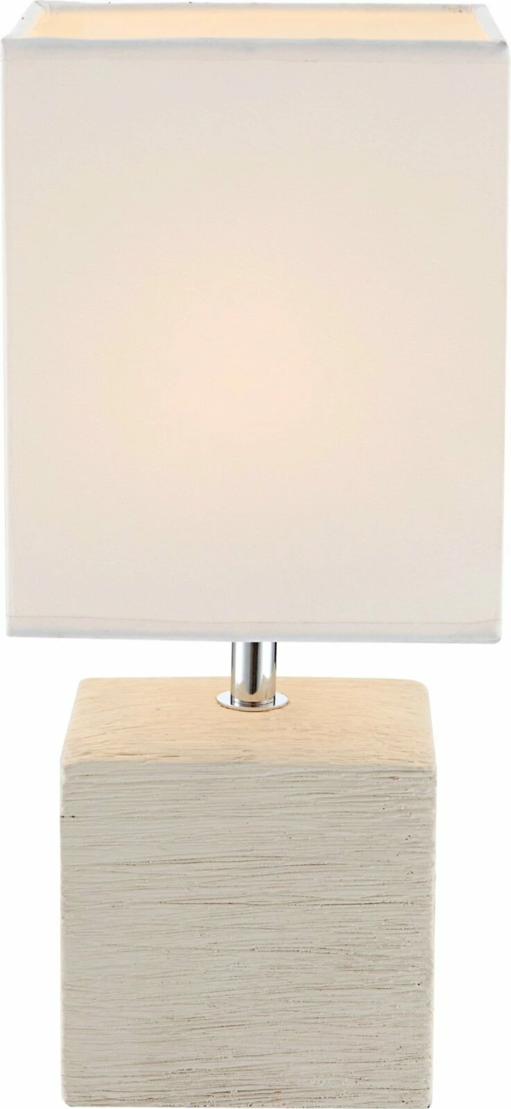 Tischlampe - beige-weiß - Keramik - 29 cm hoch – Bild 2