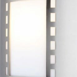 Außenleuchte - silber - Edelstahl - 29 cm hoch