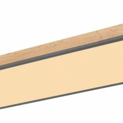 LED-Deckenleuchte - holzfarben-graphit - dimmbar - Fernbedienung