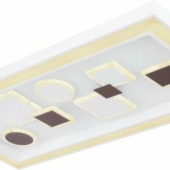 LED-Deckenleuchte - weiß-kaffeefarben - dimmbar