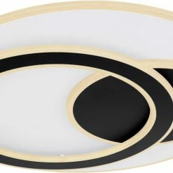 LED-Deckenleuchte - weiß-schwarz - dimmbar - Ø 60 cm