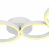 LED-Deckenleuchte - weiß - Ringe - 88,5 cm