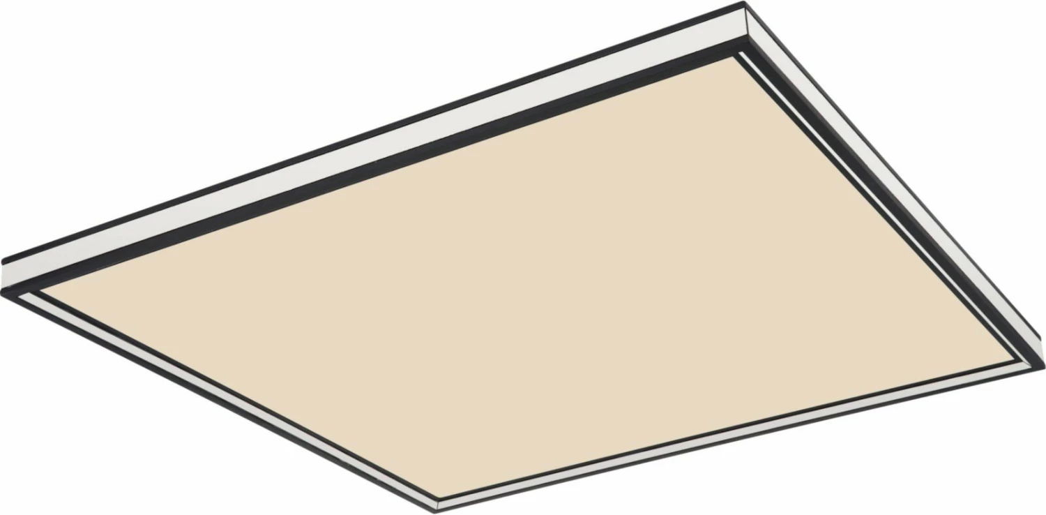 LED-Deckenleuchte - schwarz-chromfarben - dimmbar