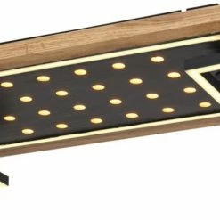 LED-Deckenleuchte - schwarz-goldfarben - 96 cm