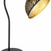 Tischlampe - schwarz matt-goldfarben - Metall - 45cm