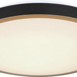 LED-Deckenleuchte -schwarz-weiß-messingfarben - Ø 42 cm