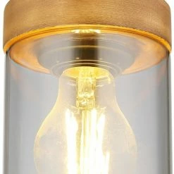 Deckenlampe - schwarz matt-dunkelbraun - 20,5 cm