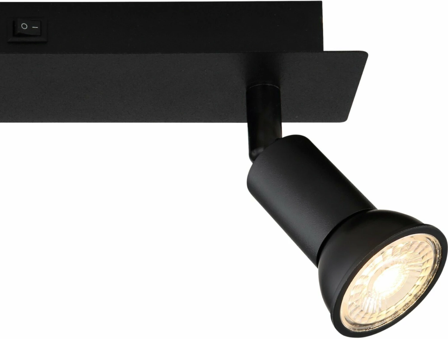 Deckenstrahler - schwarz matt - Metall - Wippschalter – Bild 2