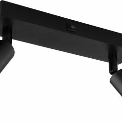 Deckenstrahler - schwarz matt - Metall - Wippschalter