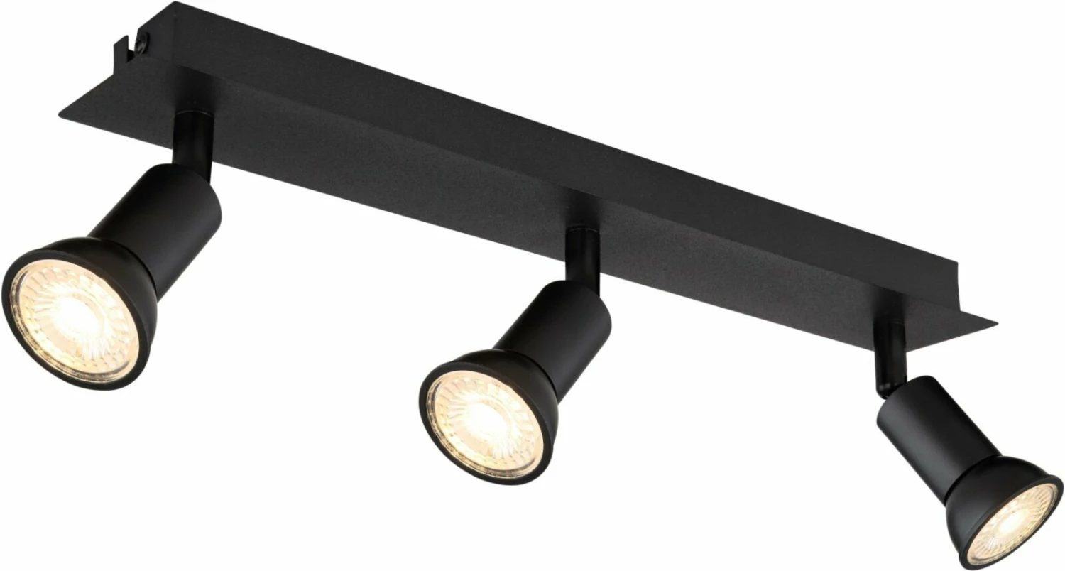 Deckenstrahler - schwarz matt - Metall - 40 cm