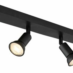 Deckenstrahler - schwarz matt - Metall - 50 cm