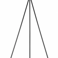 Stehlampe - schwarz-holzfarben - Holz - 150 cm hoch