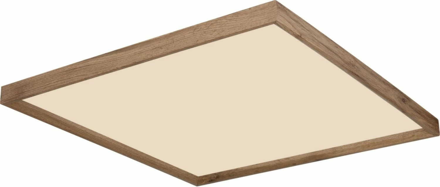 LED-Deckenleuchte - weiß matt - holzfarben - 60 cm