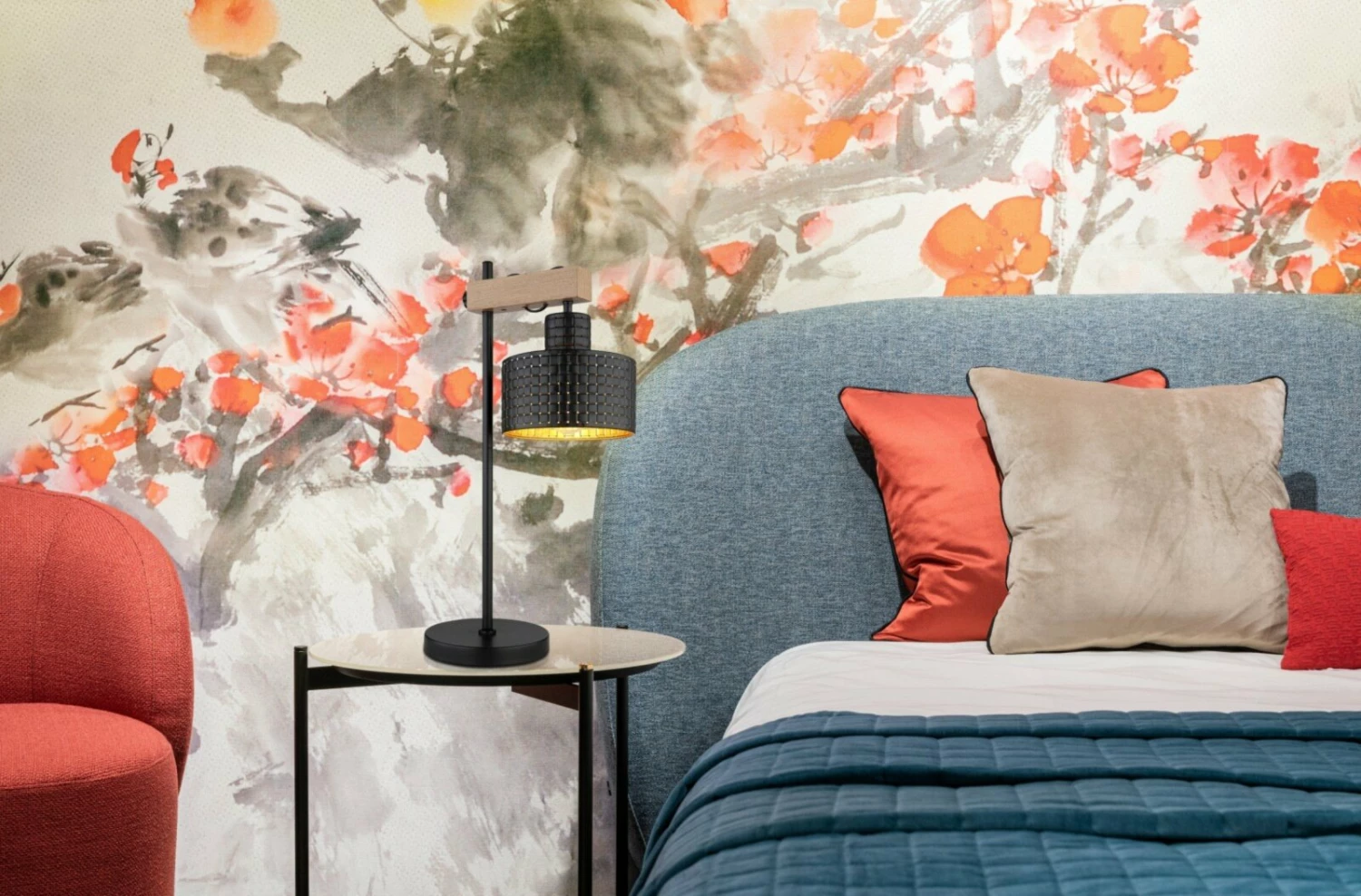 Tischlampe - natur-goldfarben-schwarz matt - 55 cm – Bild 2