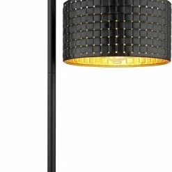 Tischlampe - natur-goldfarben-schwarz matt - 55 cm