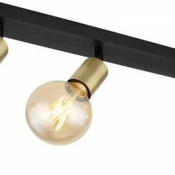 Wandstrahler - Altmessing-schwarz matt - Metall - 40 cm