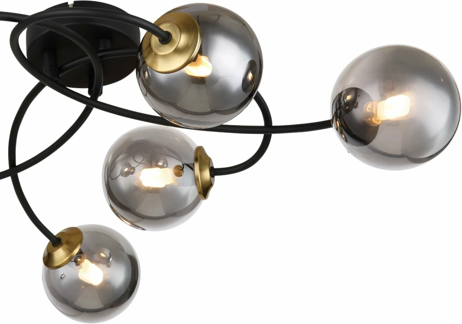 Deckenlampe - schwarz matt-Messing matt - 52 cm – Bild 3