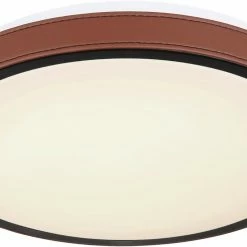 LED-Deckenleuchte - braun-schwarz-weiß - Ø 30 cm